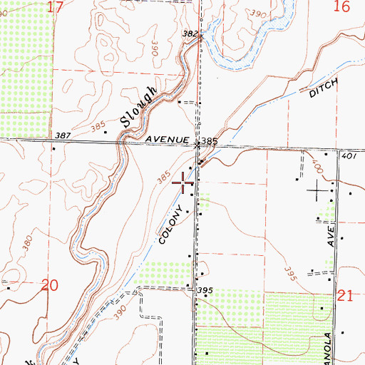 Topographic Map of Gray Colony Ditch, CA