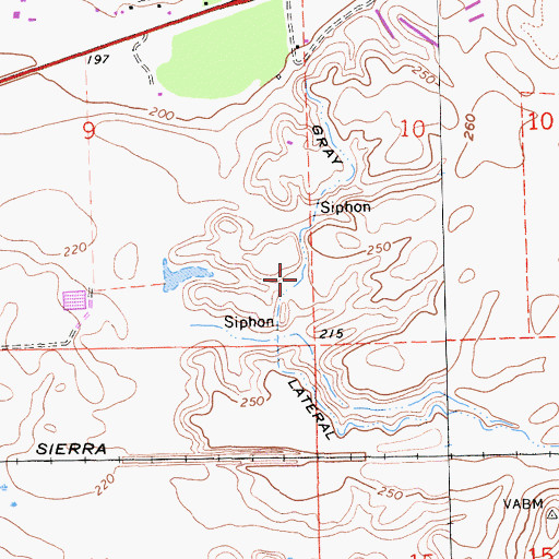 Topographic Map of Gray Lateral, CA