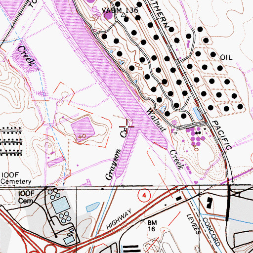 Topographic Map of Grayson Creek, CA