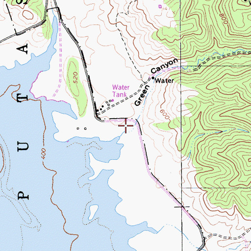 Topographic Map of Green Canyon, CA