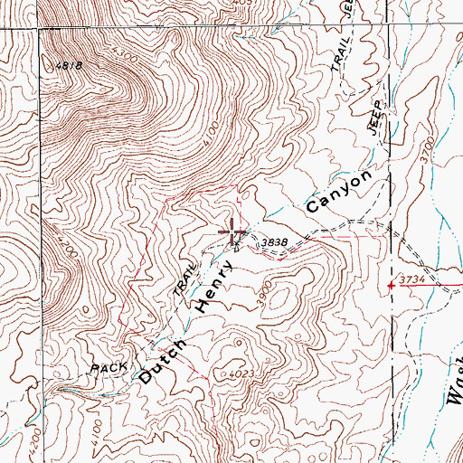 Topographic Map of Cliff Ranch, AZ