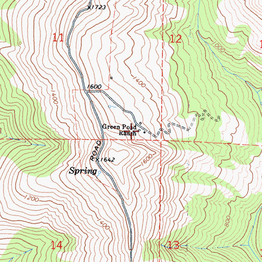 Topographic Map of Green Pond Ranch, CA