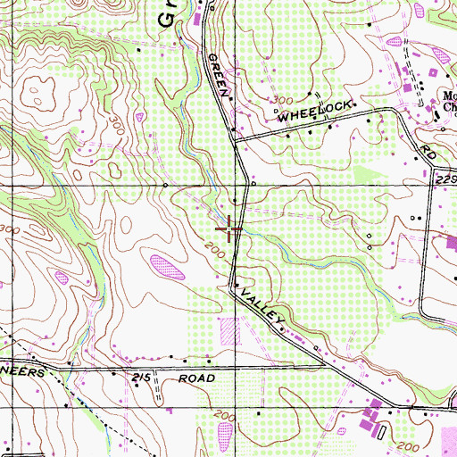 Topographic Map of Green Valley, CA