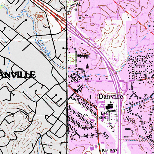 Topographic Map of Green Valley Creek, CA
