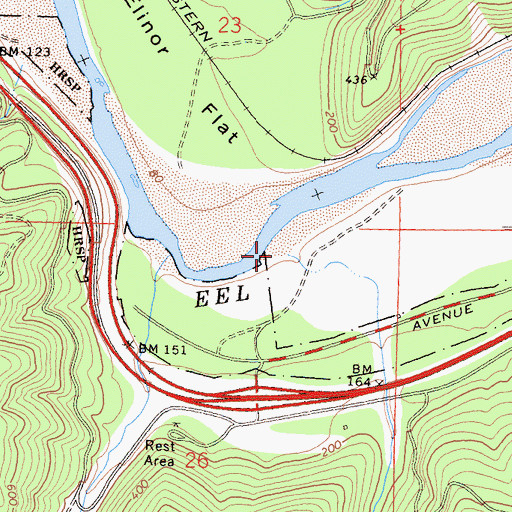 Topographic Map of Greenlow Creek, CA