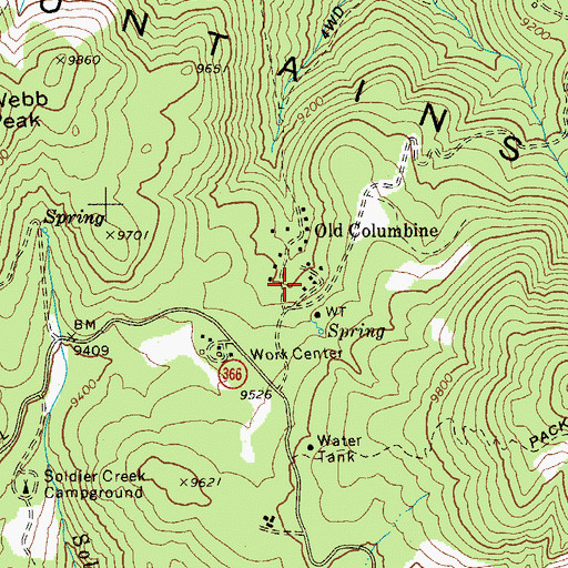 Topographic Map of Columbine Ranger Station, AZ