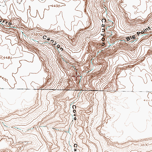 Topographic Map of Burro Canyon, AZ