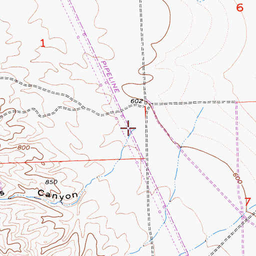 Topographic Map of Gres Canyon, CA