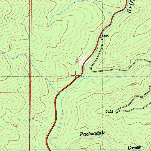 Topographic Map of Griffin Creek, CA