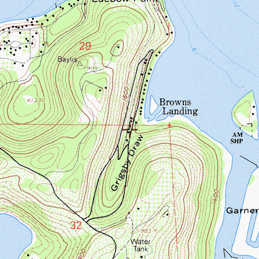 Topographic Map of Grigsby Draw, CA