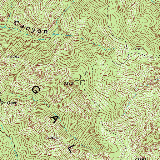 Topographic Map of Cottonwood Mountain Trail Sixty six, AZ