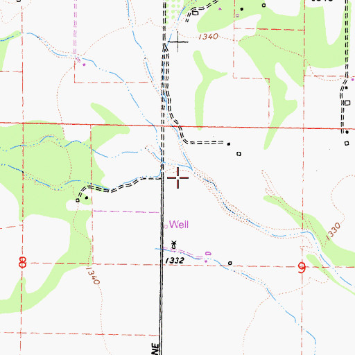 Topographic Map of Grist Creek, CA