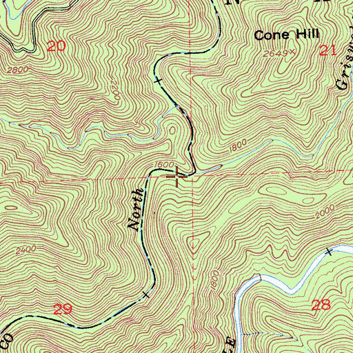 Topographic Map of Griswold Creek, CA