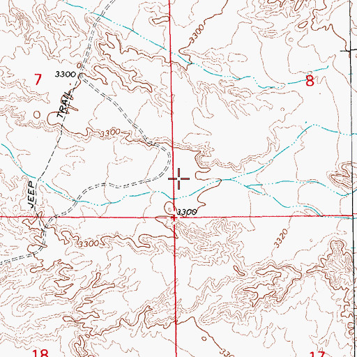 Topographic Map of Cove Detention Dam, AZ
