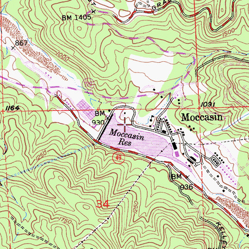 Topographic Map of Grizzly Gulch, CA