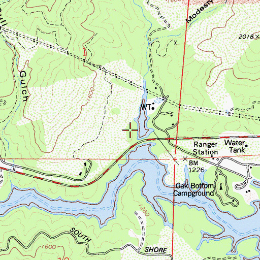 Topographic Map of Grizzly Gulch, CA