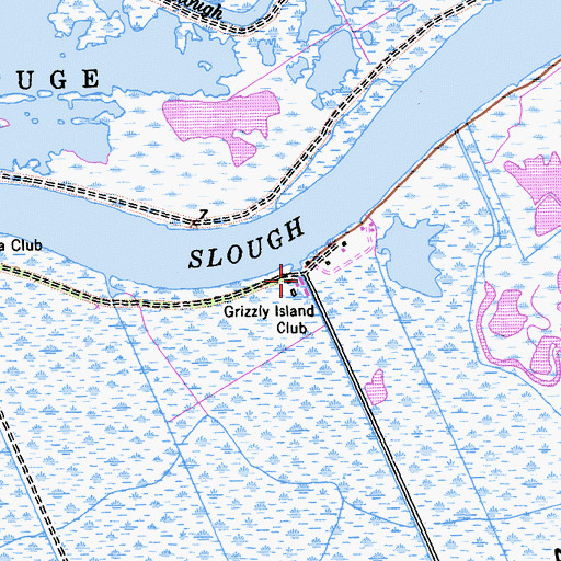 Topographic Map of Grizzly Island Club, CA