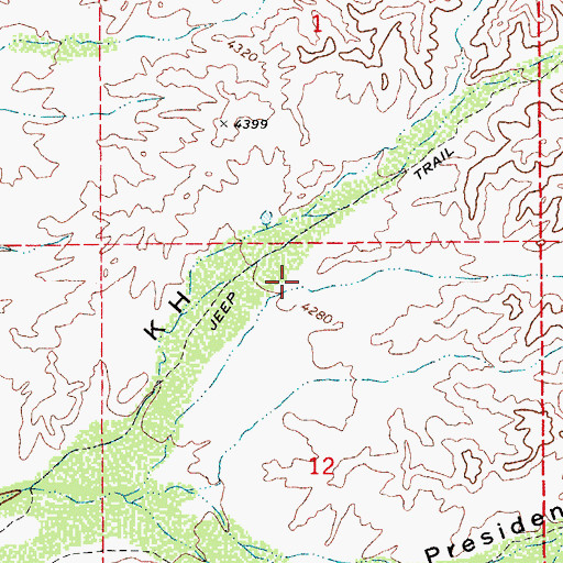 Topographic Map of Crack Tank, AZ