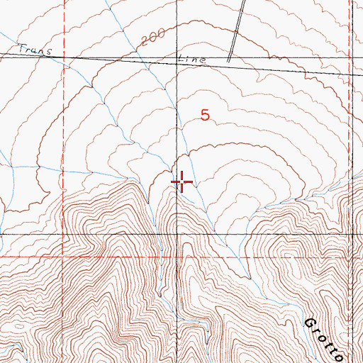 Topographic Map of Grotto Canyon, CA