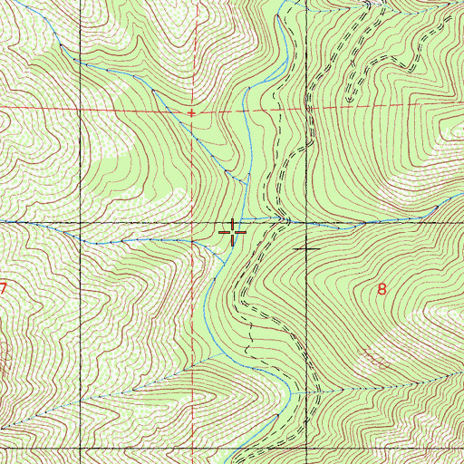 Topographic Map of Grouse Creek, CA