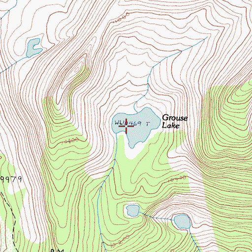 Topographic Map of Grouse Lake, CA