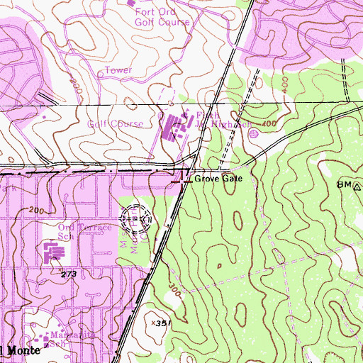 Topographic Map of Grove Gate, CA