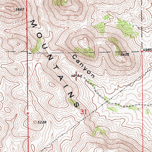 Topographic Map of Dial Spring, AZ