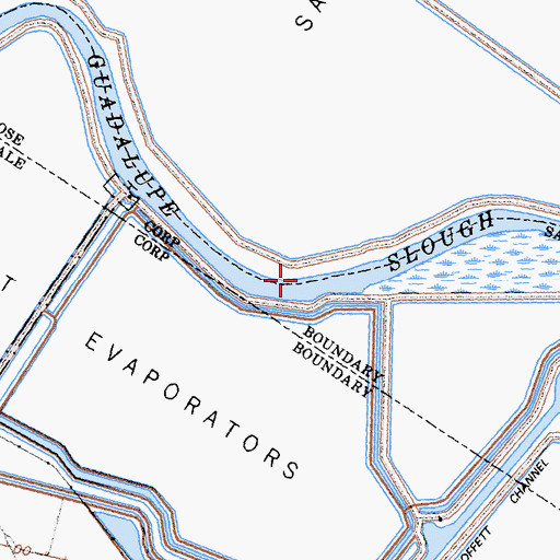 Topographic Map of Guadalupe Slough, CA