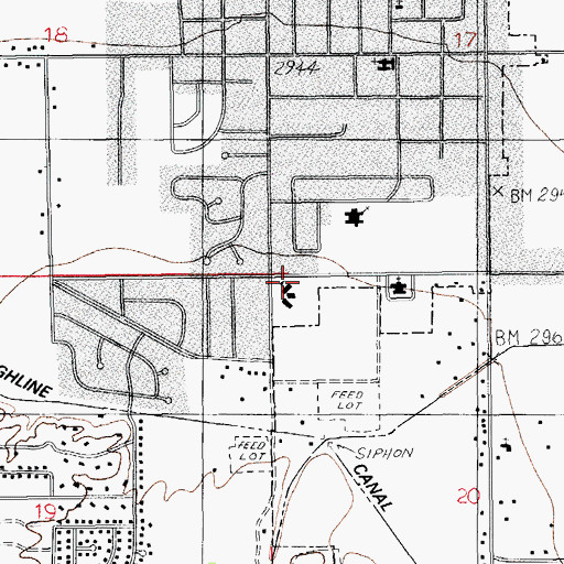 Topographic Map of Dorothy Stinson Elementary School, AZ