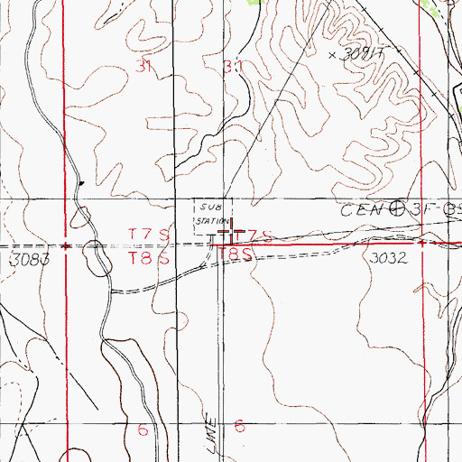 Topographic Map of Dos Condado Station, AZ