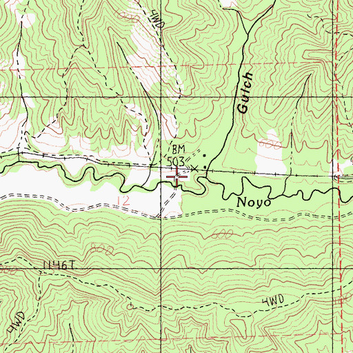 Topographic Map of Gulch Creek, CA