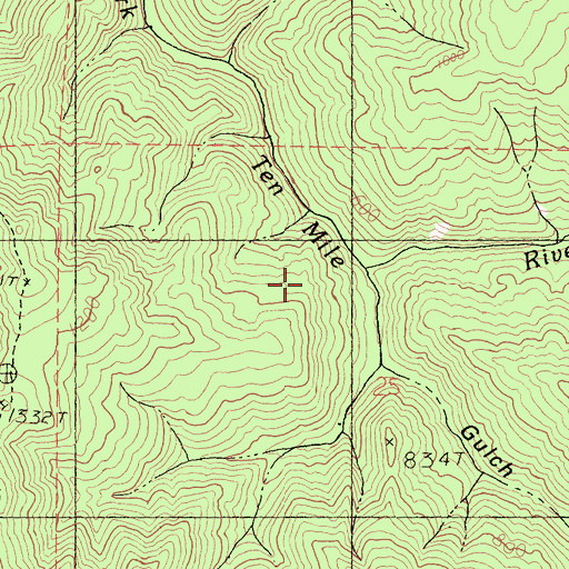 Topographic Map of Gulch Eleven, CA