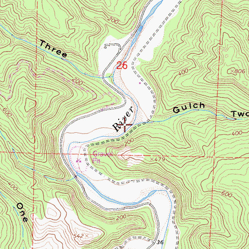Topographic Map of Gulch Two, CA