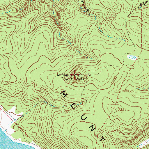 Topographic Map of Dry Lake Lookout, AZ