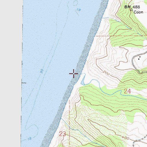 Topographic Map of Guthrie Creek, CA