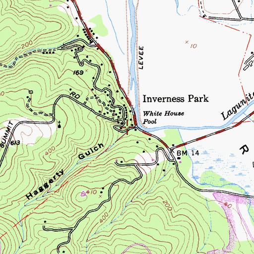 Topographic Map of Haggerty Gulch, CA