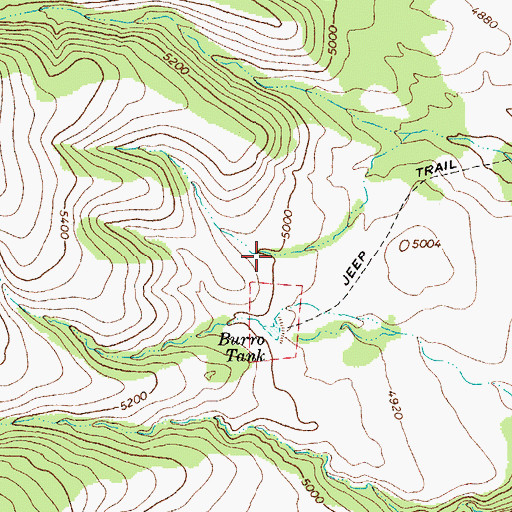 Topographic Map of Eagle Dam, AZ