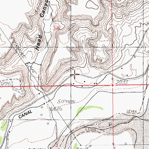 Topographic Map of Earven Ranch, AZ