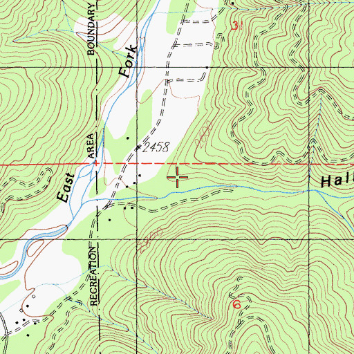 Topographic Map of Halls Gulch, CA