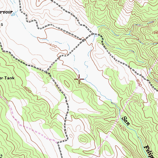 Topographic Map of Halls Valley, CA