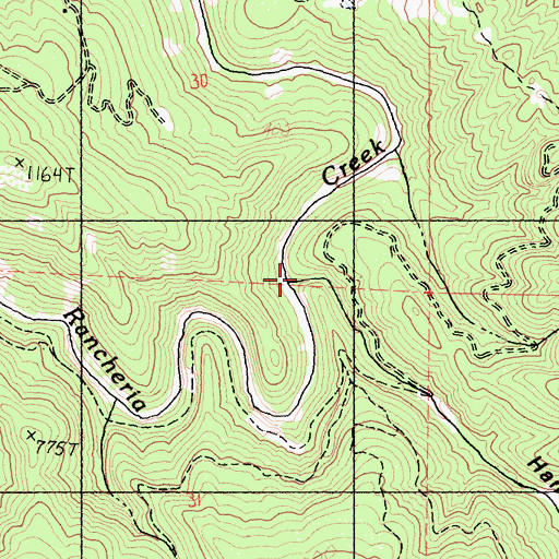 Topographic Map of Ham Canyon, CA