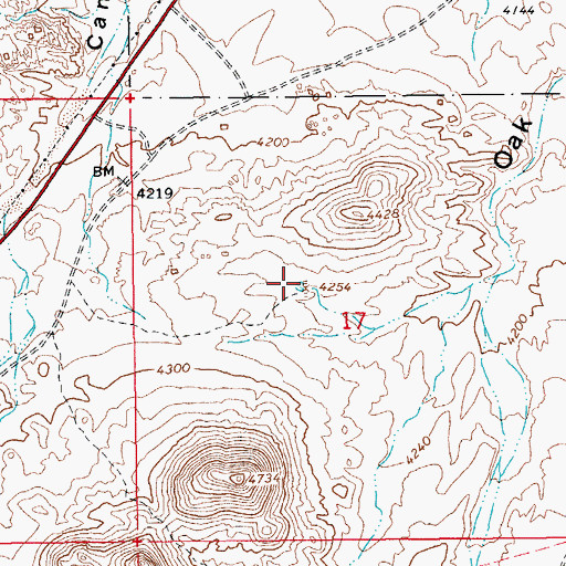 Topographic Map of East Side Tank, AZ