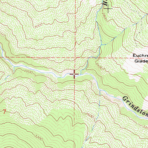Topographic Map of Hamilton Creek, CA