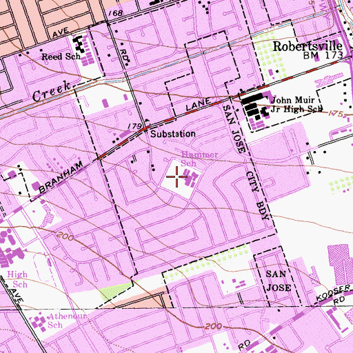 Topographic Map of Hammer School, CA