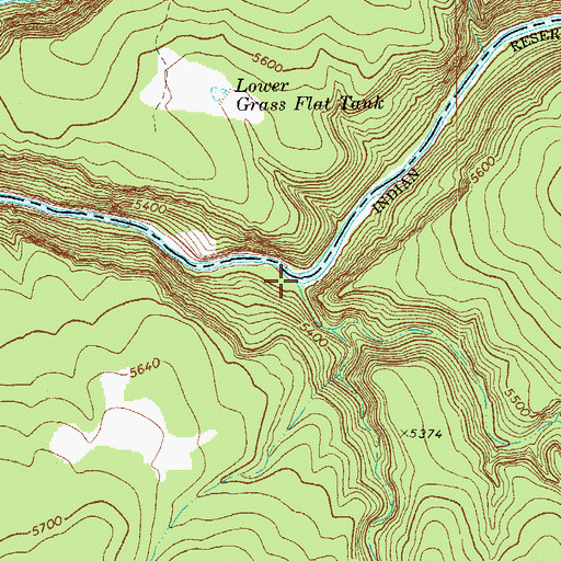 Topographic Map of Elwood Creek, AZ