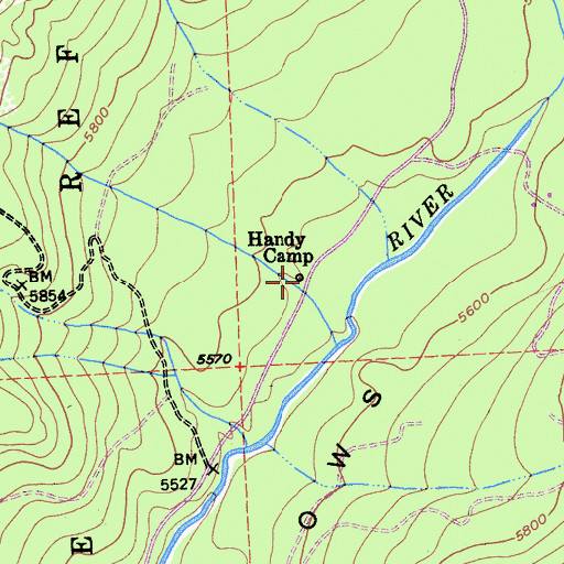 Topographic Map of Handy Camp, CA