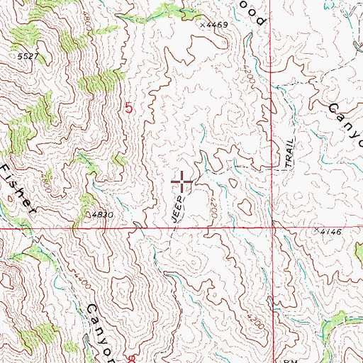 Topographic Map of Fisher Basin Trail Sixty four, AZ