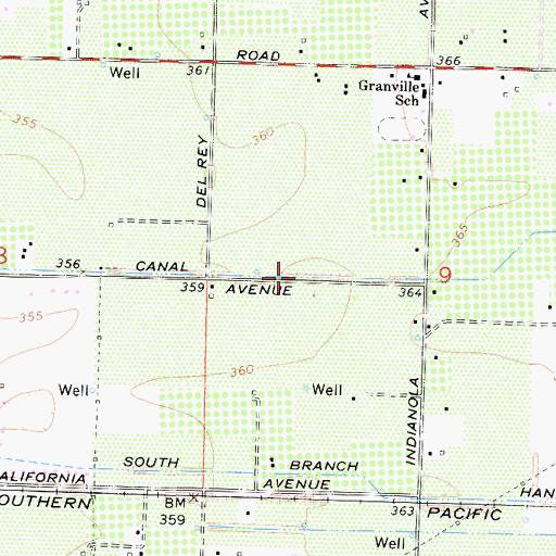 Topographic Map of Hansen Canal, CA