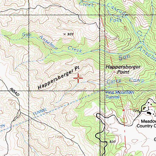 Topographic Map of Happersberger Point, CA
