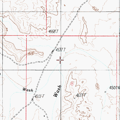 Topographic Map of Burro Canyon Wash, AZ